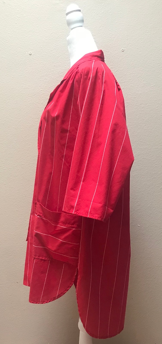 Vintage 1980's red shirt dress - image 3