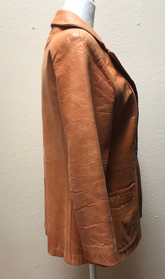 Vintage 1970's leather jacket - image 5