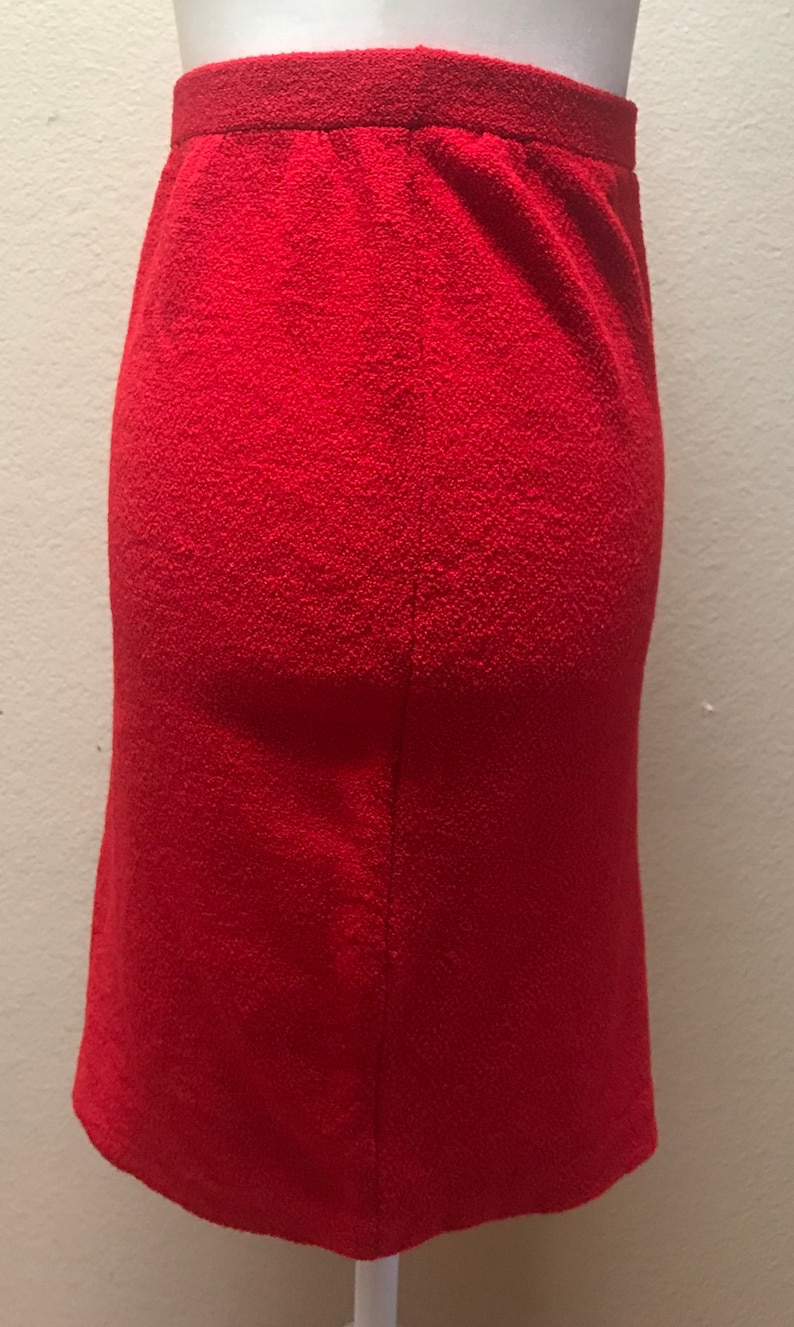 Vintage 1960/'s red knit skirt