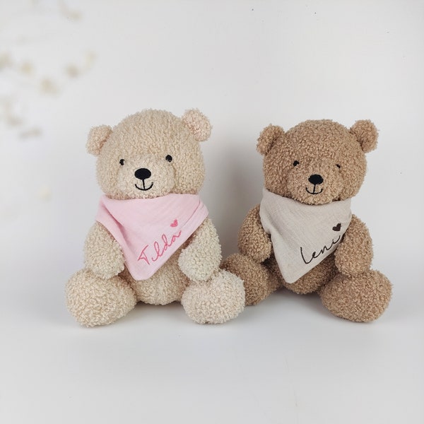 Teddybär personalisierbar | Babygeschenk zur Geburt