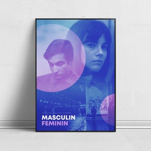 Masculin Feminin Alternative Movie Poster by RYVE Creative