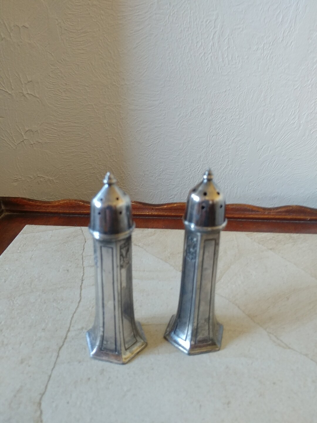 Art Deco Salt & Pepper Shakers Vintage Quaker Shaker Set Etsy