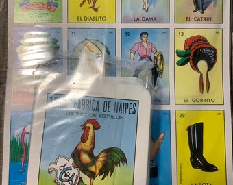 10 Board Set, LOTERIA Authentic Mexican Don Clemente Bingo Game Cards, 10 Chalupa Board Cards, Authentic Don Clemente Cards + 54 Deck Cards