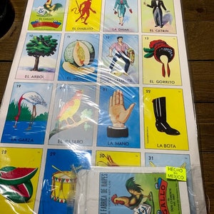JUMBO Don Clemente Mexican Loteria Bingo Chalupa Game 10 Boards +1 Deck 54 Cards.