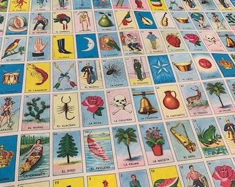 Ojas de Loteria -Set de 5 Ojas -   5PC Set Loteria Bingo Paper Poster Sheets - Standard Size - Folded Sheets for shipping