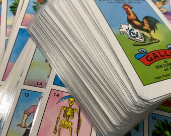 LAMINATED  Original Loteria 10  or 20 Set Bingo Playing Boards & Deck of 56 Cards Hand LAMINATED -  Complete set laminated
