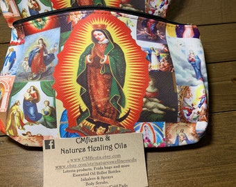 1PC Our Lady of Guadalupe Bag, Costmetic Canvas Bag, Reusable Bag, Our Lady of Guadalupe Bag, Virgen De Guadalupe Purse/Costmetic Bag/Wallet
