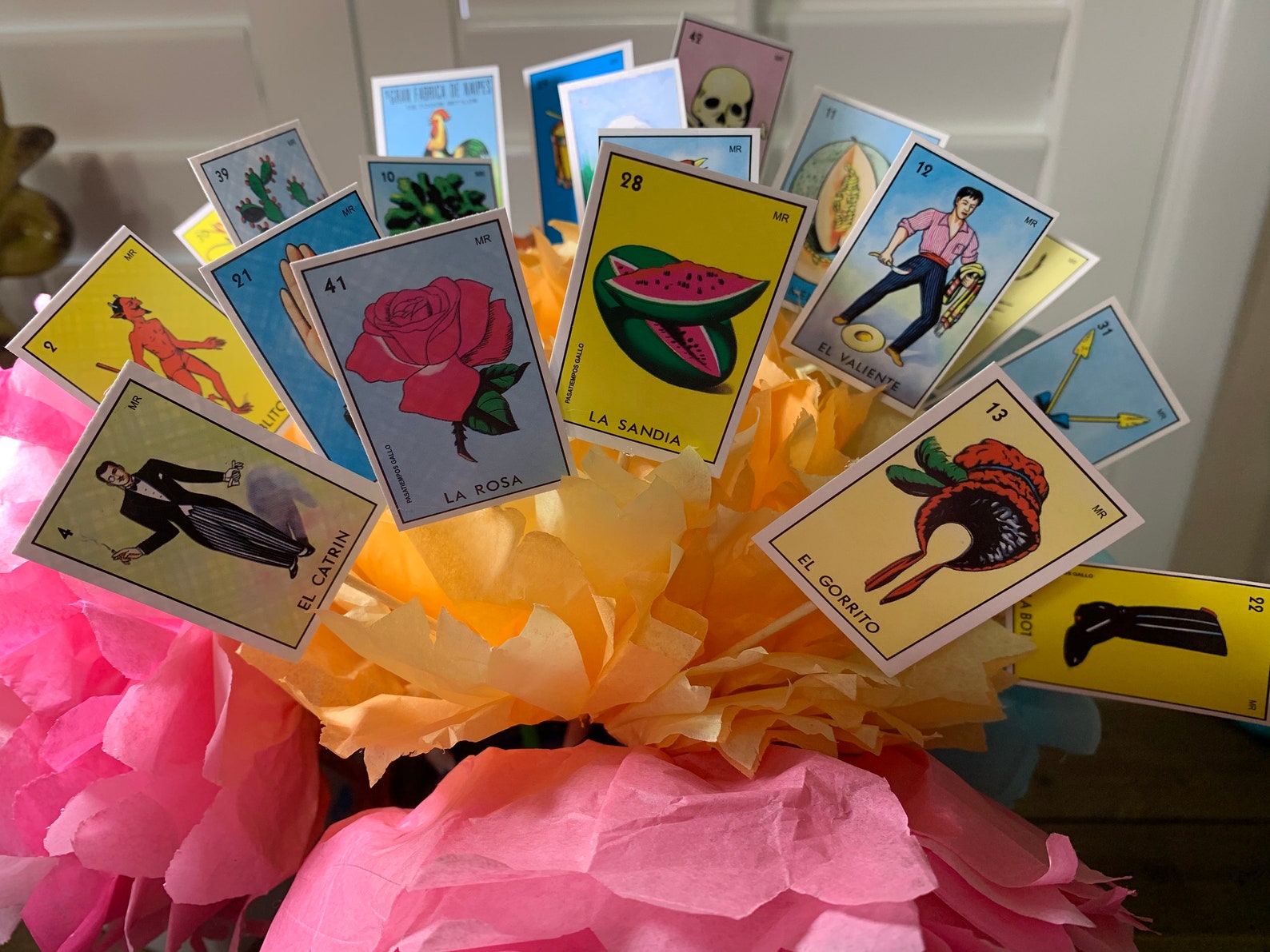 Set of 24 Lotería Bingo Cupcake Toppers Fiesta Cupcake Toppers Etsy