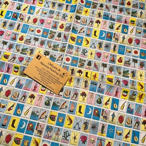 2PC Mini LOTERIA Authentic Mexican Don Clemente Paper One FOLDED SHEETS to Make Boards, Free Shipping, Baby Shower, Mexican Bingo.