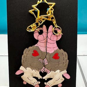Possum Wooden Friendship Keychains
