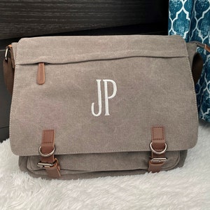 Personalized Messenger Bag for Men/Canvas Shoulder Bag Satchel/Casual Business Briefcases