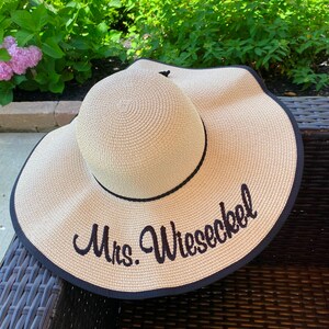 Personalized Women Floppy Sun Hat/Wide Brim Beach Straw Hat