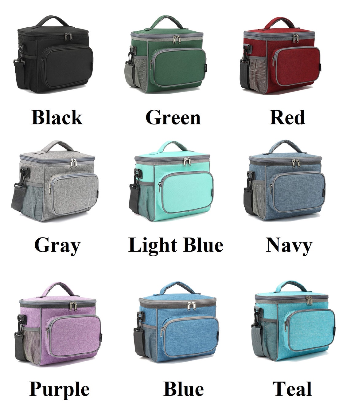 Personalized Lunch Bag Adult/large Lunch Box With Adjustable Etsy