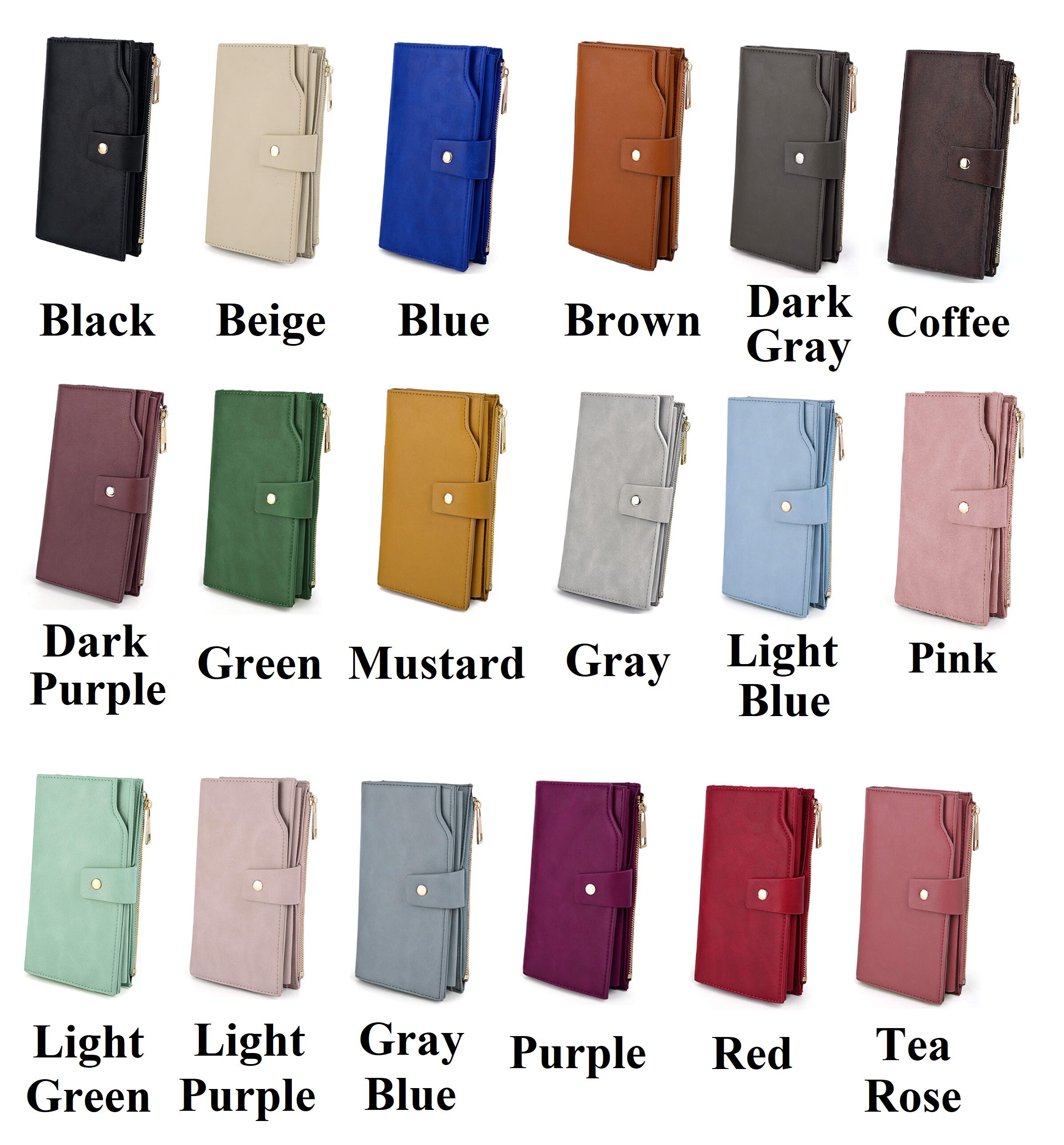 Personalized wallet for women wristlet large capacity pu etsy