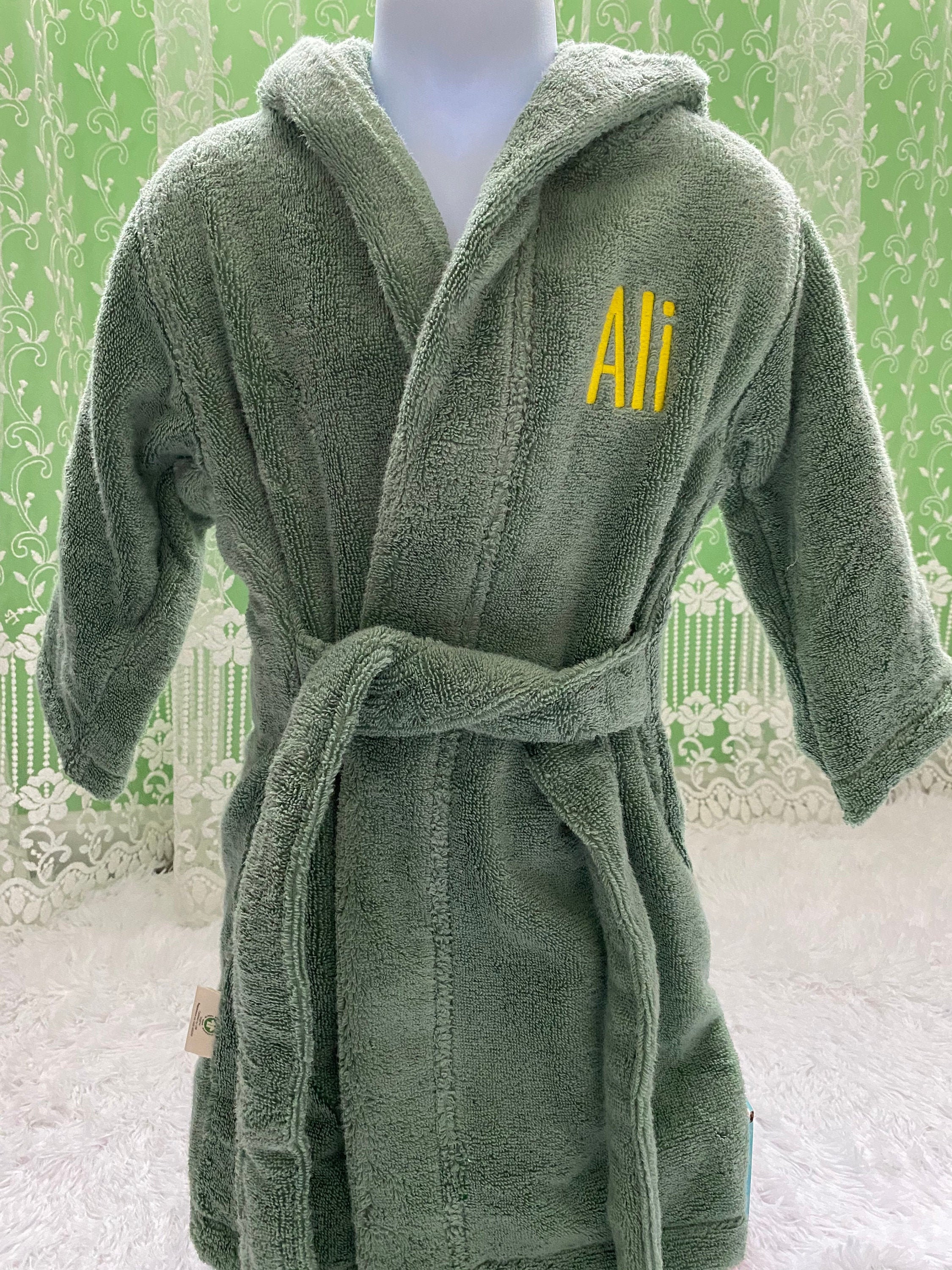 Monogrammed Embroidery 100 Turkish Cotton Hooded Bathrobe for Etsy