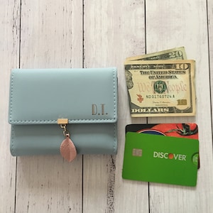 Cartera delgada personalizada para mujer/tarjetero de cuero de PU/portatarjetas/teléfono/chequera