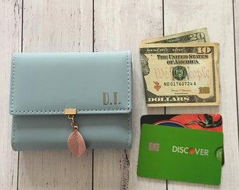 Personalized Slim Wallet for Women/PU Leather Card/Phone/Checkbook Holder