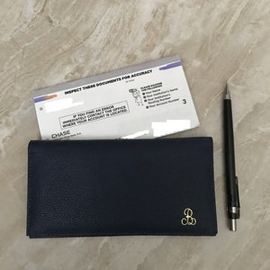 Personalized PU Leather Checkbook Cover
