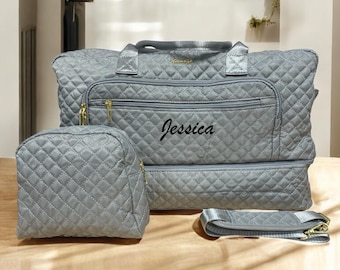 Personalized Travel Duffle Bag: Luocip Weekender Carry-On with Shoe Compartment