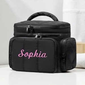 Personalized Toiletry Bag for Women/Travel Makeup Bag/Large Cosmetic Make up Bag