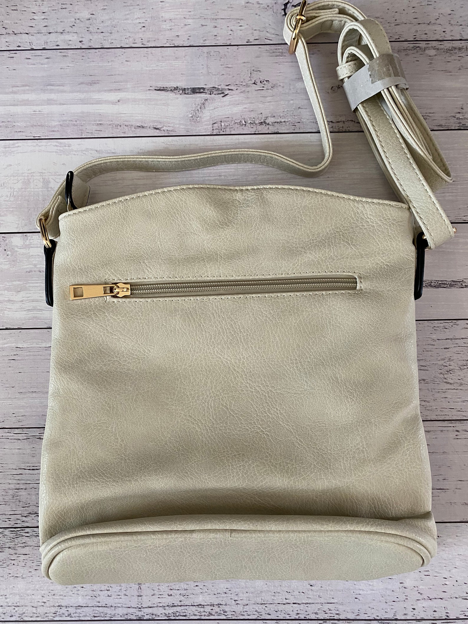 Personalized Triple Zip Pocket Large Crossbody Bag Etsy