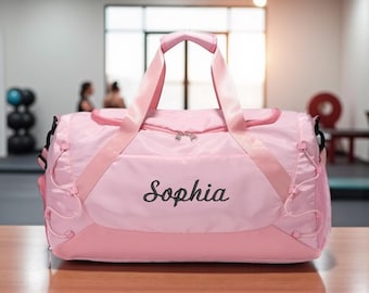 Personalized Gym Bag for Women Men/Duffle Bag for Travel with Shoes Compartment and Wet Pocket/Bag for Sports Overnight Fitness Yoga Dance