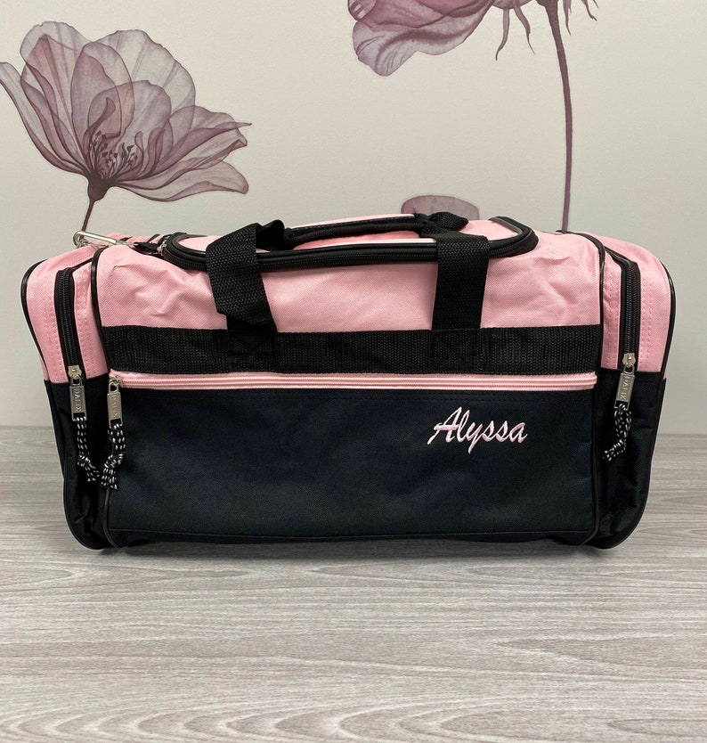 Personalized Duffle Bag Dual Front Mesh Pockets Etsy