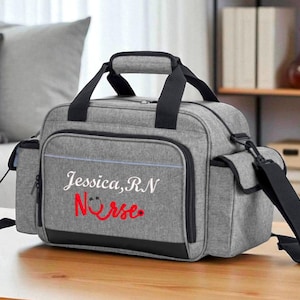 Personalized Nurse Bag/Portable Medical Supplies Shoulder Bag for Hospice/Home Visit/Nursing Students