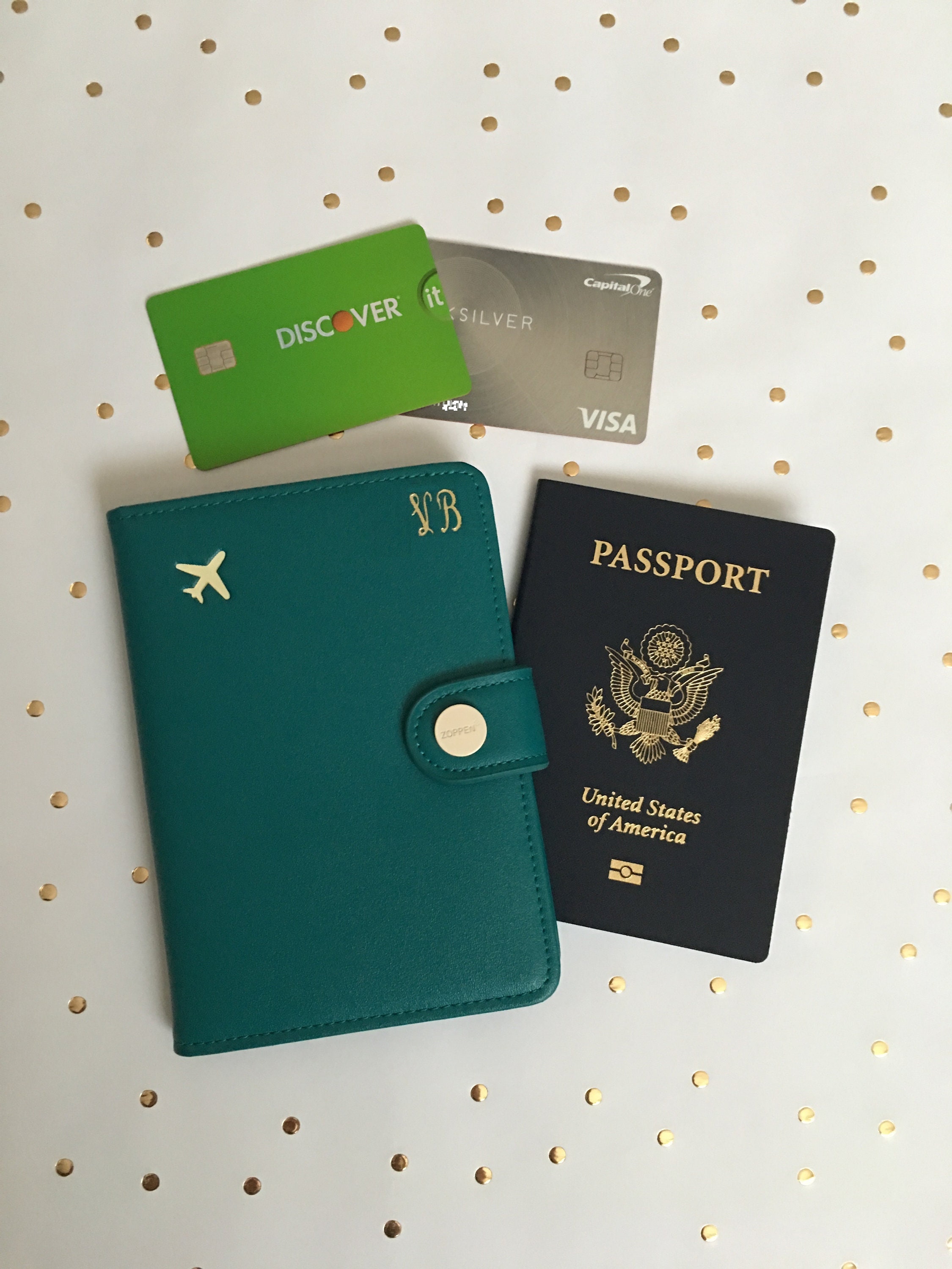 Personalized Travel Passport Holder Cover/Slim ID Card Case Etsy.de