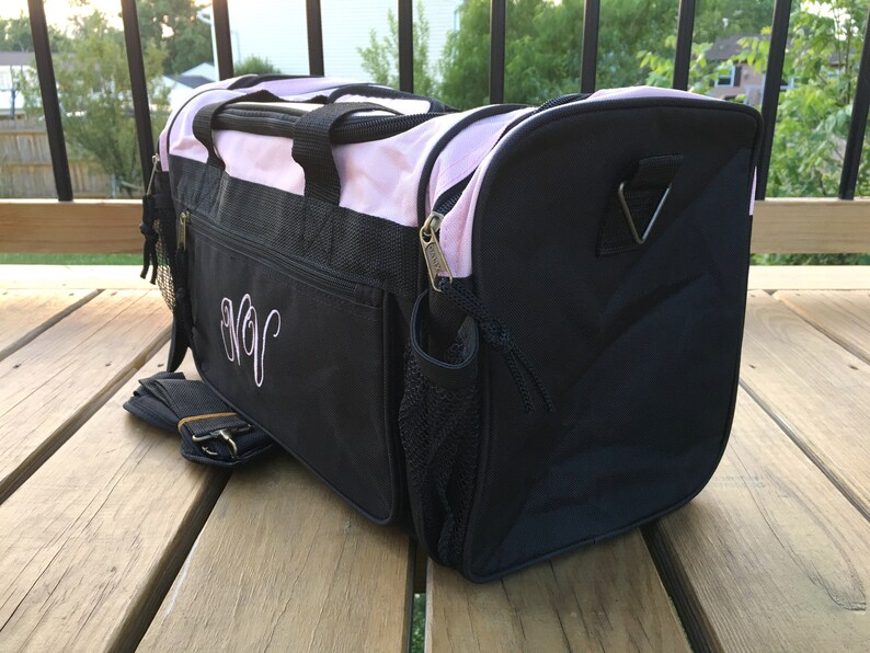 Personalized Duffle Bag Dual Front Mesh Pockets Etsy