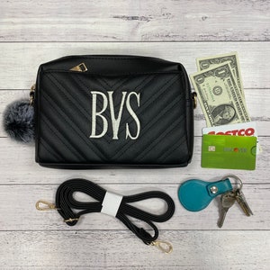 Bolsos bandolera pequeños, ligeros y personalizados con triple cremallera para mujer / Carteras y bolsos de mano acolchados