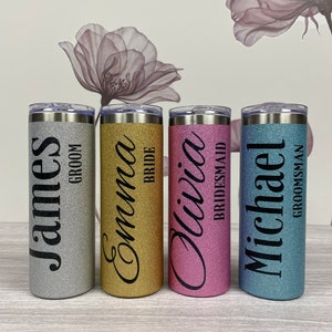 Personalized Tumbler for Wedding/Bridesmaid Proposal Gift/Bridal Party/Bridal Shower Gift/Stainless Steel Tumbler with Wedding design