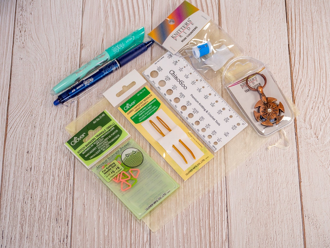 Knitting Starter Kit 7 Piece Set Knitting Gift DIY Etsy