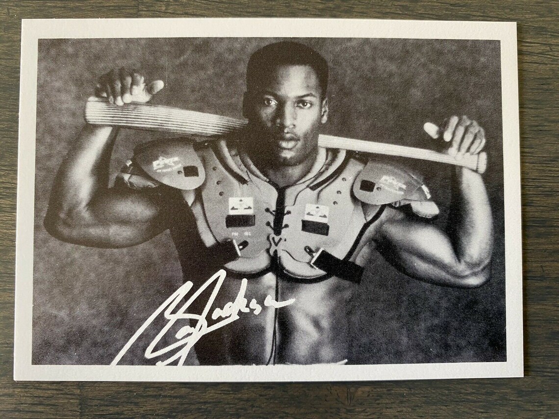 Bo Jackson 1990 Score 697 Promo Card Auto Signed B&W RC Etsy