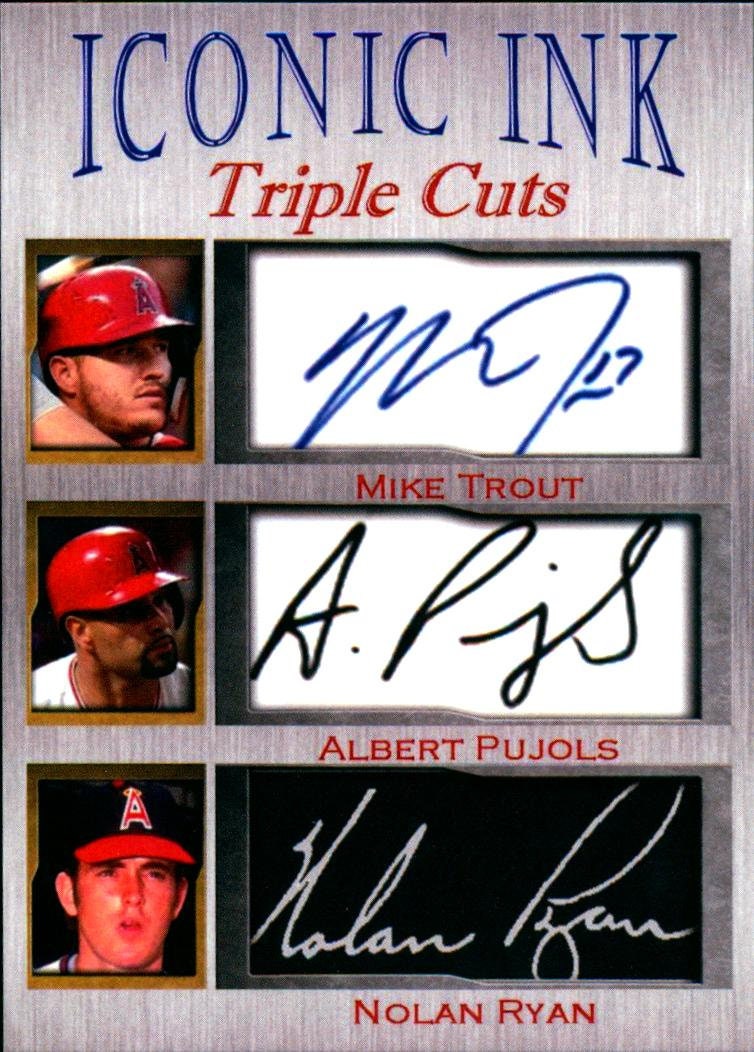 Mike Trout Shohei Ohtani & Nolan Ryan Angels Triplets 