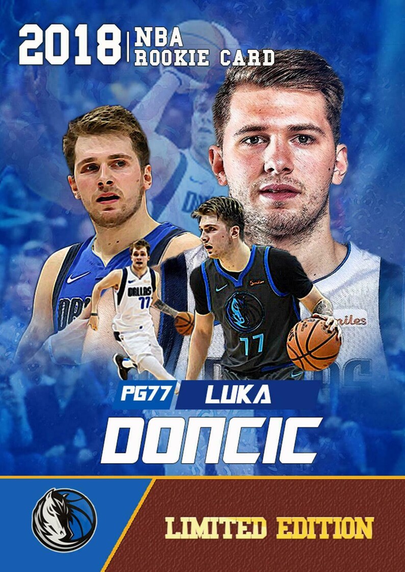 Luka Doncic 2018 Rookie Gems NBA Rookie Card Dallas Mavericks Etsy