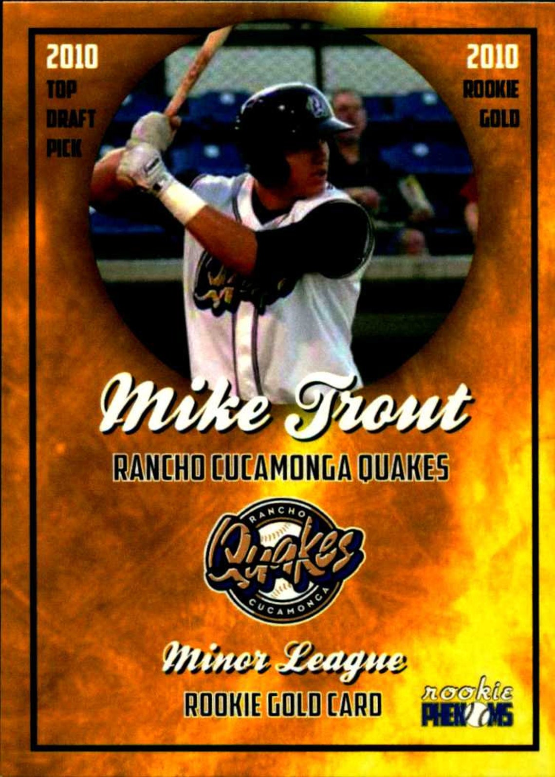 Mike Trout 2010 Rookie Phenoms Minor League Rookie Gold Card Etsy