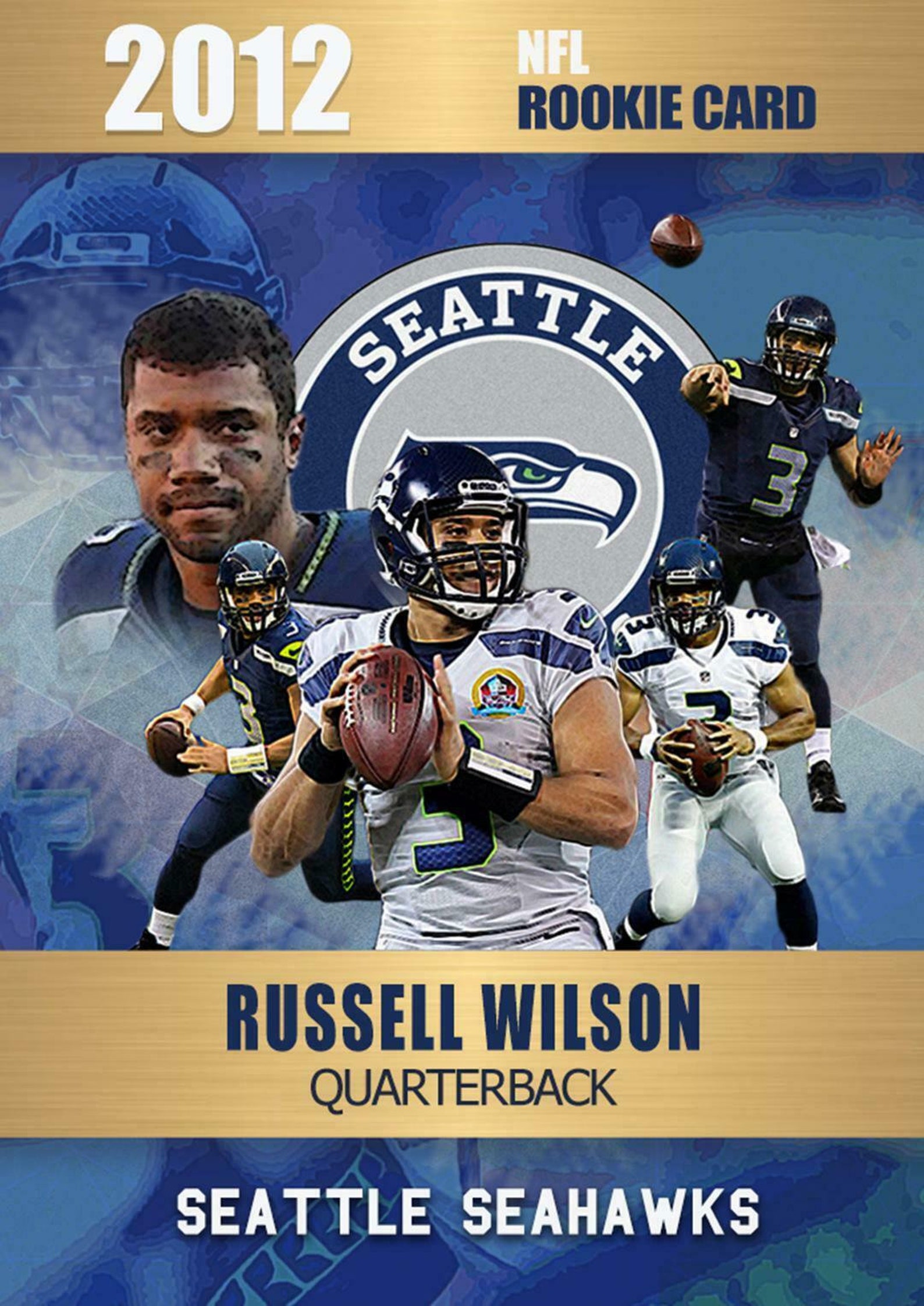 Russell Wilson 2012 Rookie Phenoms NFL Rookie Card 1/2000 Etsy