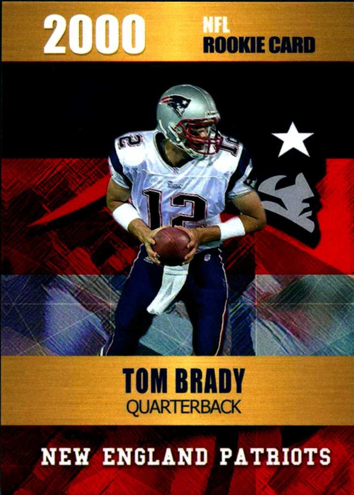 Tom Brady 2000 Rookie Phenoms NFL Rookie Card only 2000 made Etsy