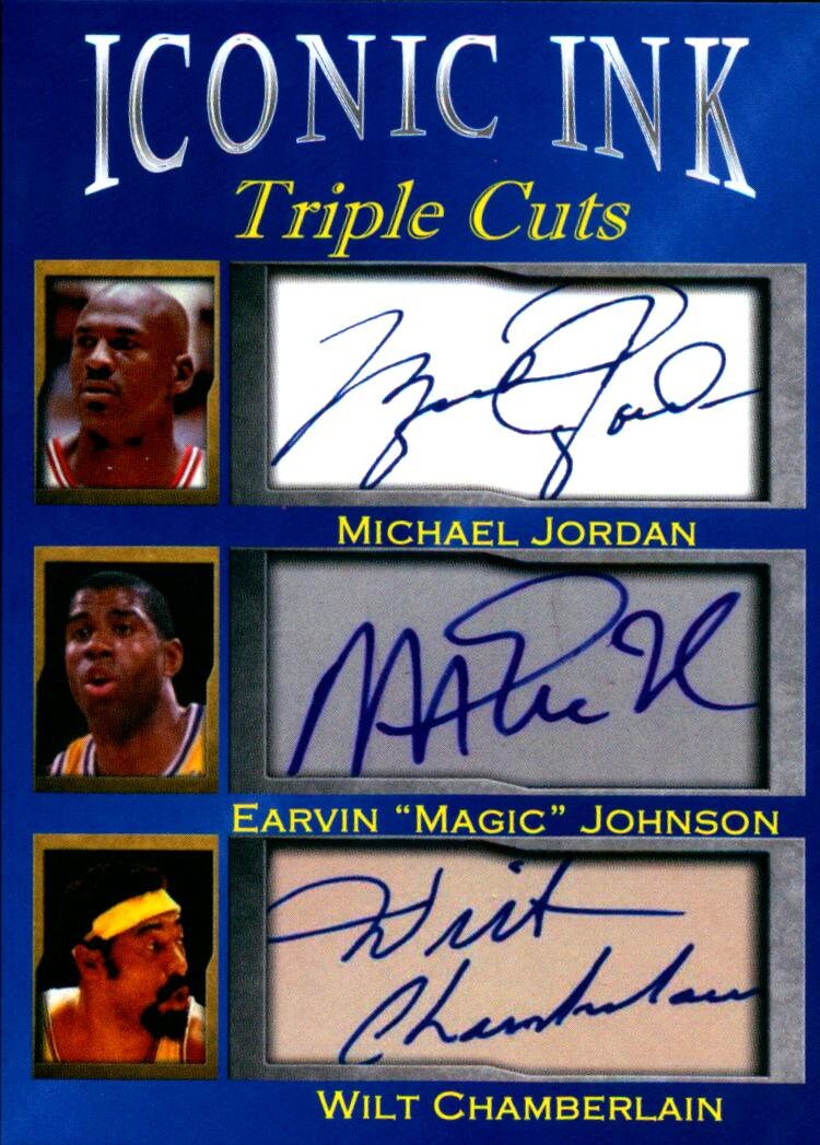 Michael Jordan Magic Johnson Wilt Chamberlain Iconic Ink - Etsy Singapore