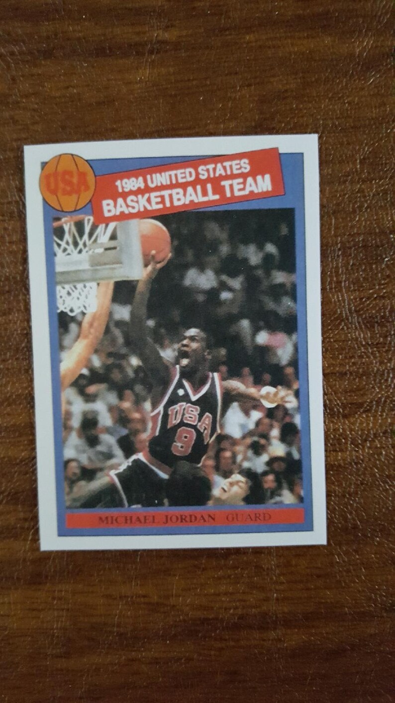 Michael Jordan 1984 USA Olympic Slam Rookie Card Pink Back Etsy