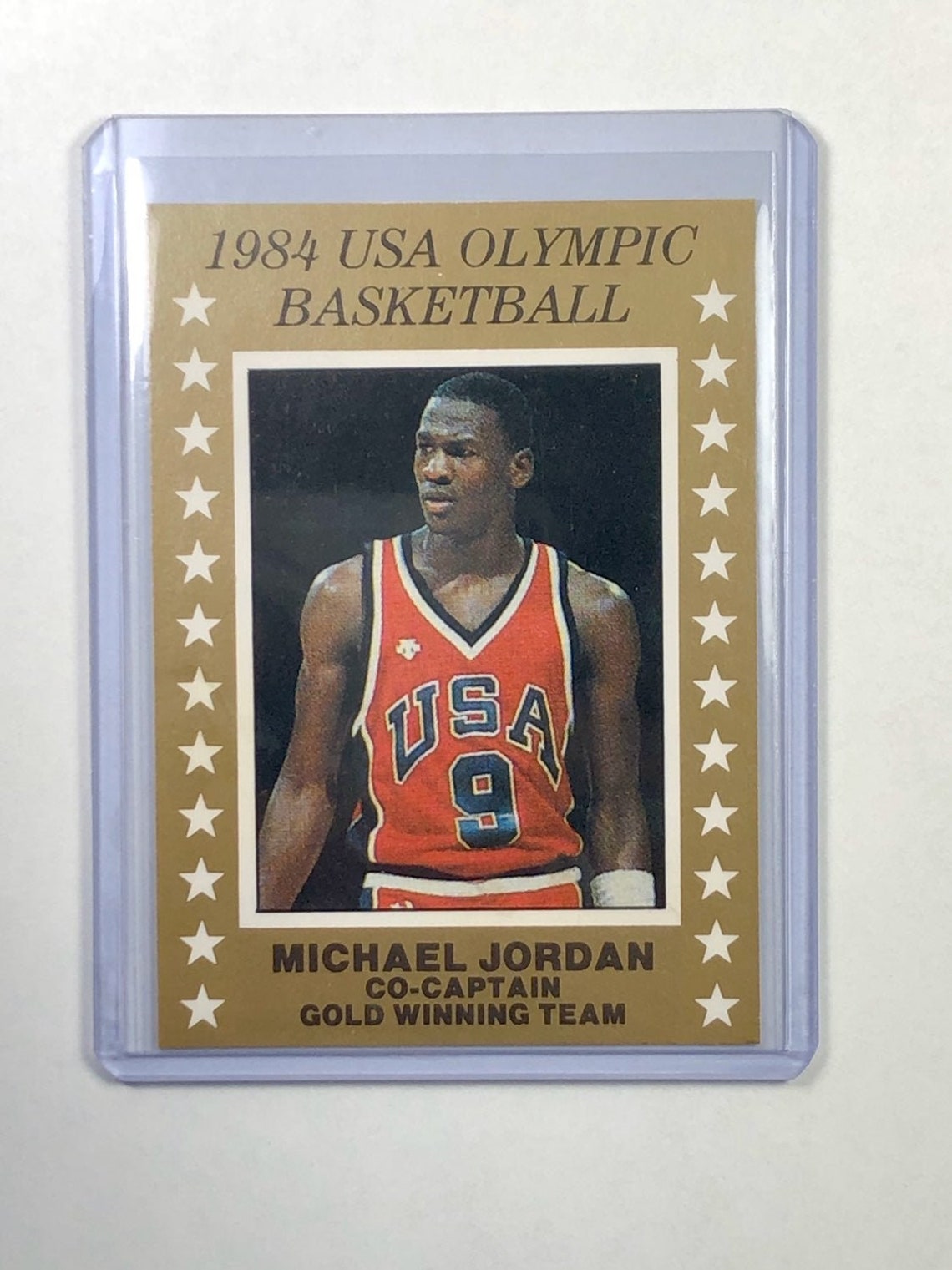 Michael Jordan 1984 USA Olympic Rookie promo card Chicago Etsy
