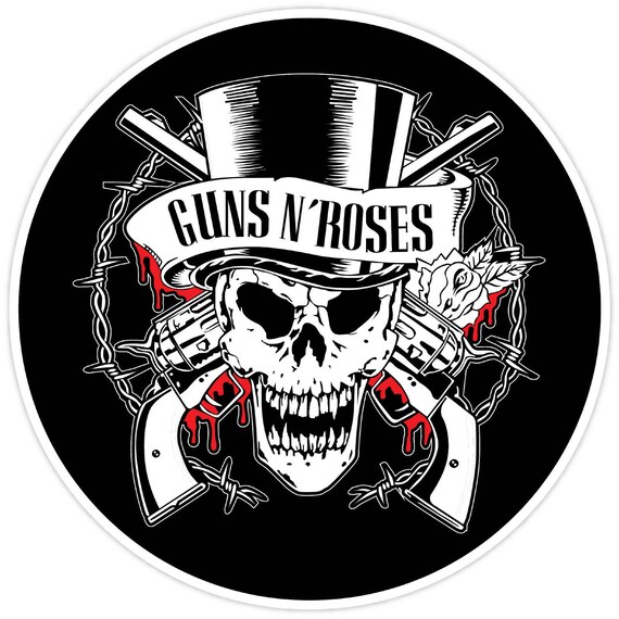 Guns N Roses Rock Band Logo Vinyl Sticker Vinyl Decal For Etsy
