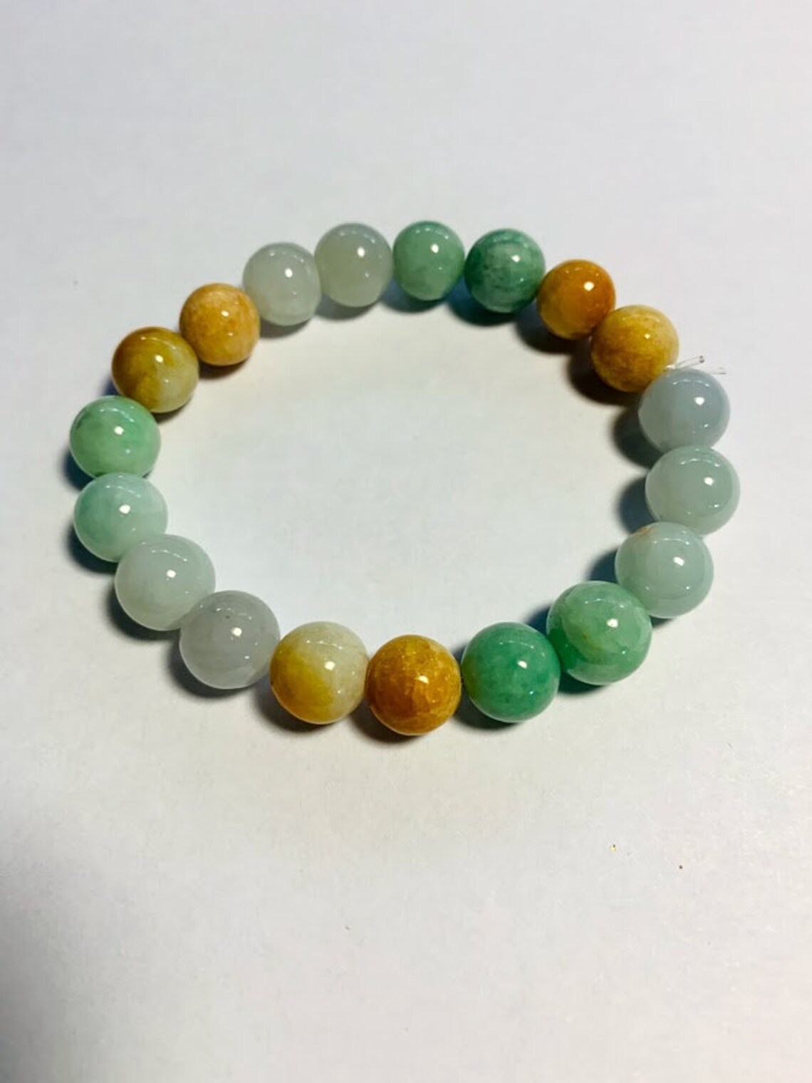 Grade A natural multi Color emerald jade beads bangle bracelet | Etsy