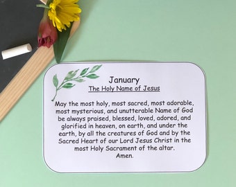 Monthly Devotion Prayer Card Printable