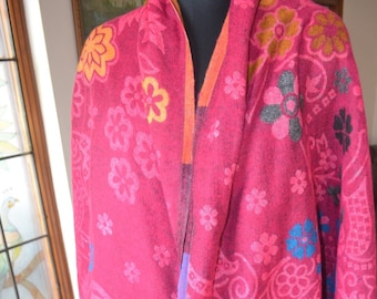 Yak Wool Handmade  Designer Scarf Thick Warm Blanket Travel Wrap Meditation Soft Shawl Stole Unisex Special Gift for her