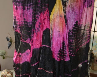 Multicolor Tie Dye Print 100% Chiffon Pashmina Stola Damenmode Schal Gedruckt Design: 5 Wahl