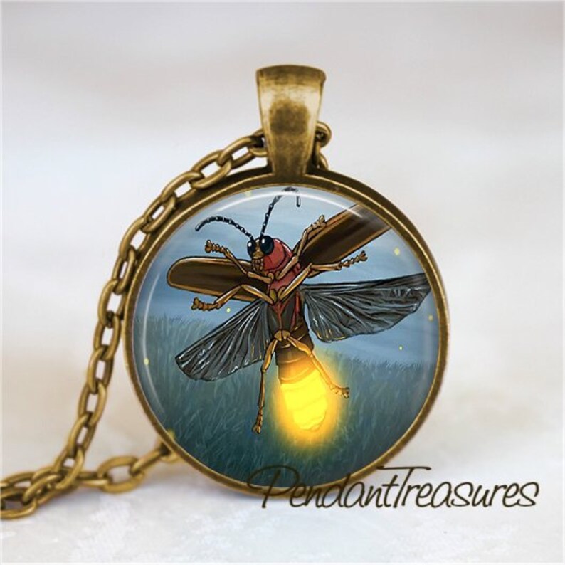 FIREFLY Necklace Firefly Jewelry Firefly Pendant Firefly Etsy