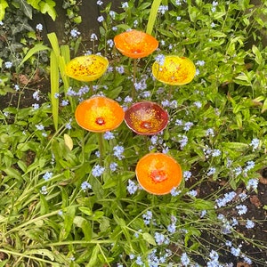 Bee cups, bird bath, butterfly bath, garden decoration, garden gift, garden flower