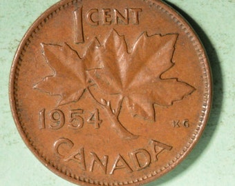 1954 Canada Penny - Nice Condition Key Date - Circulated